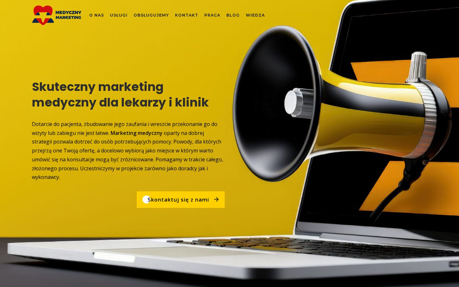 Medyczny Marketing, usługi marketingowe dla firm medycznych: strona główna z poradami o widoczności w Google